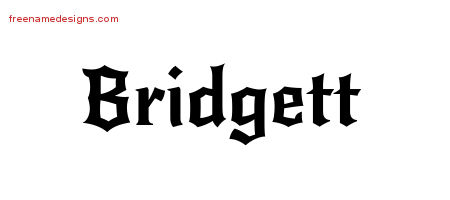 Gothic Name Tattoo Designs Bridgett Free Graphic