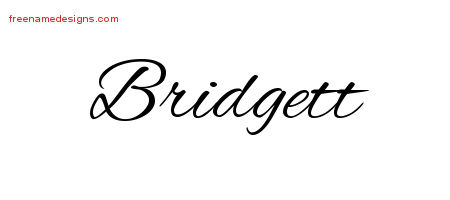Cursive Name Tattoo Designs Bridgett Download Free