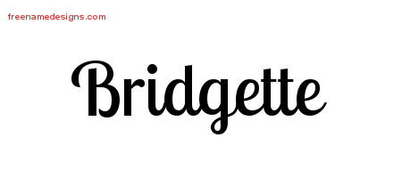Handwritten Name Tattoo Designs Bridgette Free Download
