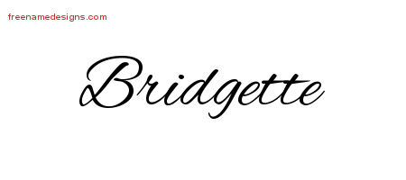 Cursive Name Tattoo Designs Bridgette Download Free