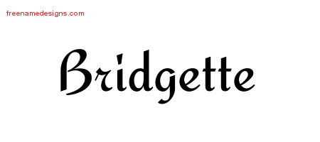 Calligraphic Stylish Name Tattoo Designs Bridgette Download Free