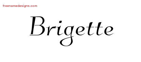 Elegant Name Tattoo Designs Brigette Free Graphic
