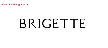 Regal Victorian Name Tattoo Designs Brigette Graphic Download