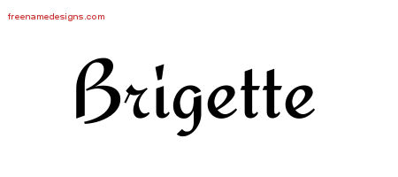 Calligraphic Stylish Name Tattoo Designs Brigette Download Free
