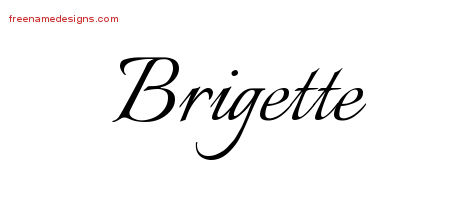 Calligraphic Name Tattoo Designs Brigette Download Free