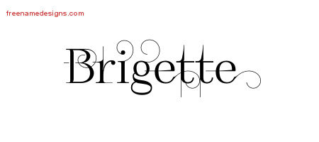 Decorated Name Tattoo Designs Brigette Free