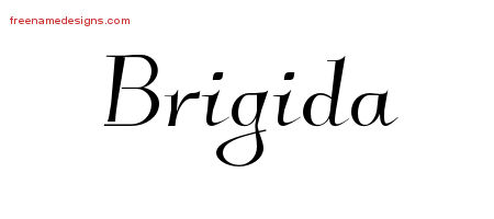 Elegant Name Tattoo Designs Brigida Free Graphic