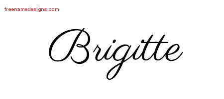 Classic Name Tattoo Designs Brigitte Graphic Download
