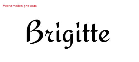 Calligraphic Stylish Name Tattoo Designs Brigitte Download Free