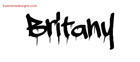 Graffiti Name Tattoo Designs Britany Free Lettering