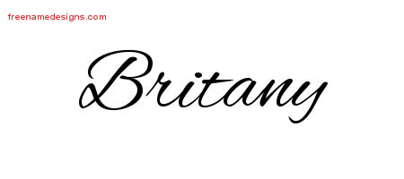 Cursive Name Tattoo Designs Britany Download Free