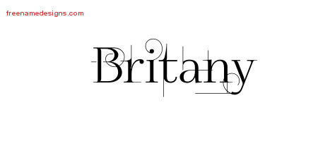 Decorated Name Tattoo Designs Britany Free