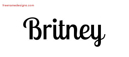 Handwritten Name Tattoo Designs Britney Free Download
