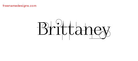 Decorated Name Tattoo Designs Brittaney Free