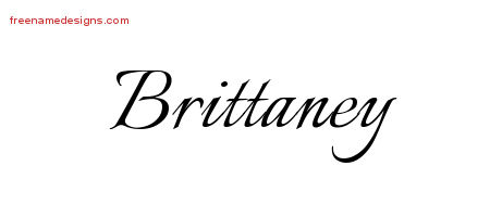 Calligraphic Name Tattoo Designs Brittaney Download Free