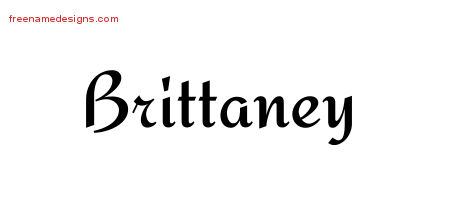 Calligraphic Stylish Name Tattoo Designs Brittaney Download Free