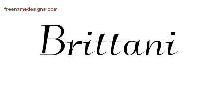 Elegant Name Tattoo Designs Brittani Free Graphic