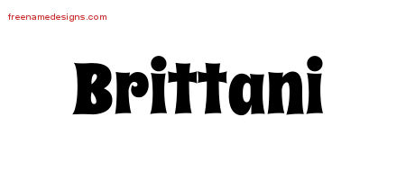 Groovy Name Tattoo Designs Brittani Free Lettering