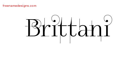 Decorated Name Tattoo Designs Brittani Free
