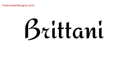 Calligraphic Stylish Name Tattoo Designs Brittani Download Free