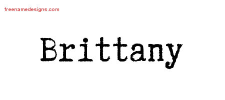 Typewriter Name Tattoo Designs Brittany Free Download