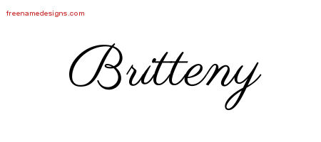 Classic Name Tattoo Designs Britteny Graphic Download