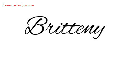 Cursive Name Tattoo Designs Britteny Download Free