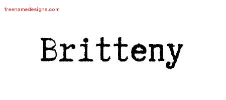 Typewriter Name Tattoo Designs Britteny Free Download