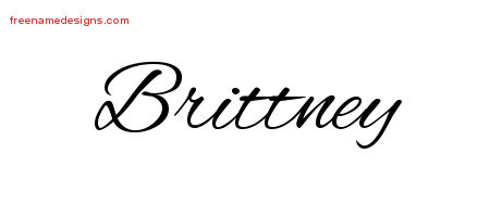 Cursive Name Tattoo Designs Brittney Download Free