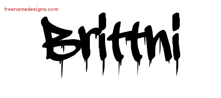 Graffiti Name Tattoo Designs Brittni Free Lettering