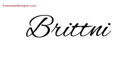 Cursive Name Tattoo Designs Brittni Download Free