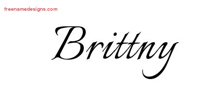 Calligraphic Name Tattoo Designs Brittny Download Free