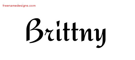 Calligraphic Stylish Name Tattoo Designs Brittny Download Free