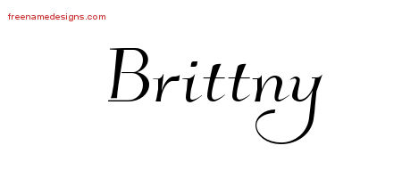 Elegant Name Tattoo Designs Brittny Free Graphic