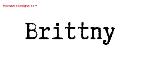 Typewriter Name Tattoo Designs Brittny Free Download