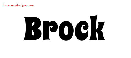 Groovy Name Tattoo Designs Brock Free