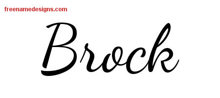 Lively Script Name Tattoo Designs Brock Free Download