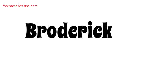 Groovy Name Tattoo Designs Broderick Free