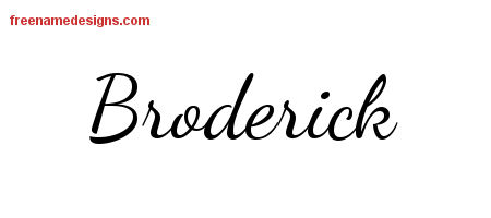 Lively Script Name Tattoo Designs Broderick Free Download