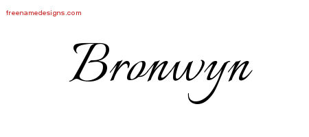 Calligraphic Name Tattoo Designs Bronwyn Download Free