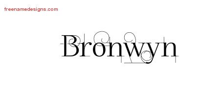 Decorated Name Tattoo Designs Bronwyn Free