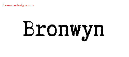 Typewriter Name Tattoo Designs Bronwyn Free Download