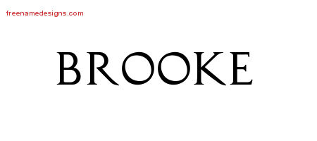Regal Victorian Name Tattoo Designs Brooke Graphic Download