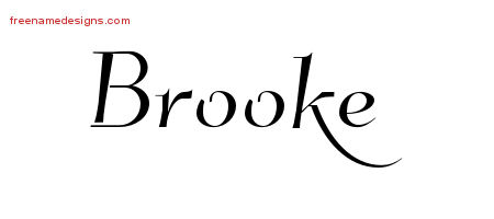 Elegant Name Tattoo Designs Brooke Free Graphic