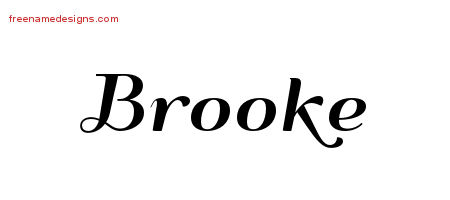 Art Deco Name Tattoo Designs Brooke Printable