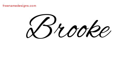 Cursive Name Tattoo Designs Brooke Download Free