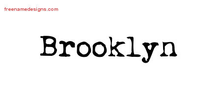 Vintage Writer Name Tattoo Designs Brooklyn Free Lettering