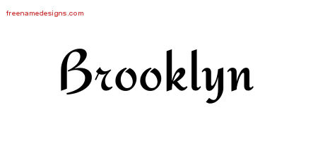 Calligraphic Stylish Name Tattoo Designs Brooklyn Download Free
