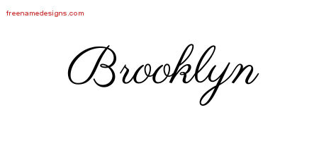 Classic Name Tattoo Designs Brooklyn Graphic Download