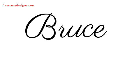 Classic Name Tattoo Designs Bruce Printable